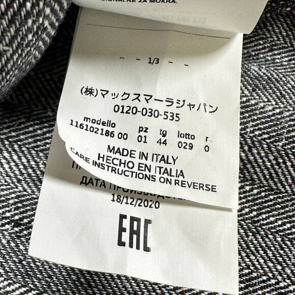 MaxMara NWT Vespa Silk Tweed Camisole Top Size US 10 Grey Linen V-Neck Italy - Picture 8 of 10